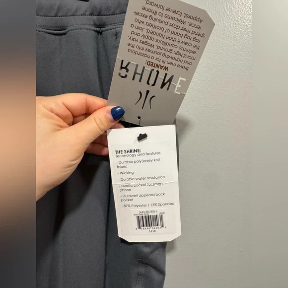 NWT Rhone Men’s Straight Leg Pant in Gray Size Large